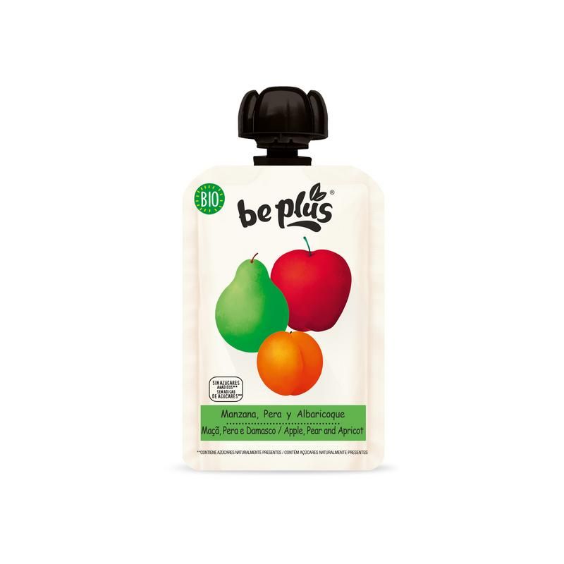 Beplus Knijpfruit 100% Apple Pear Apricot Bio