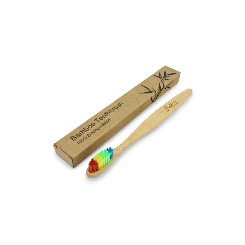 Betereproducten Bamboe Tandenborstel Voor Volwassenen Regenboog