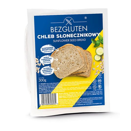 Bezgluten Zonnebloempittenbrood Gesneden Glutenvrij