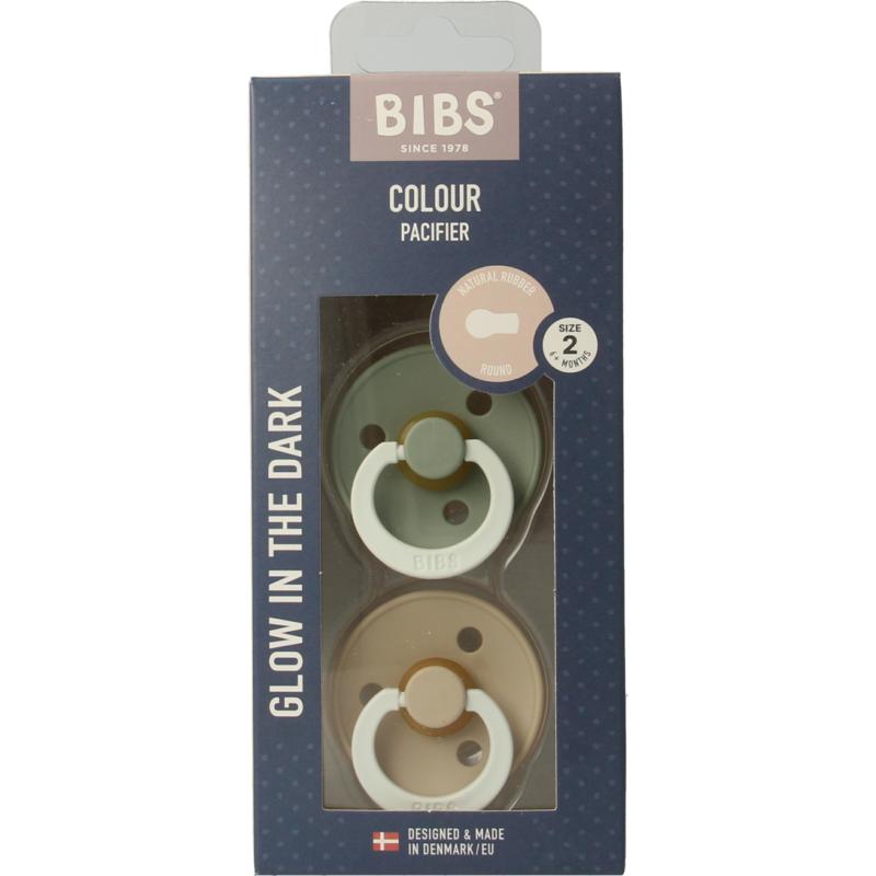 Bibs Fopspeen Maat 2 Sage Vanilla Night