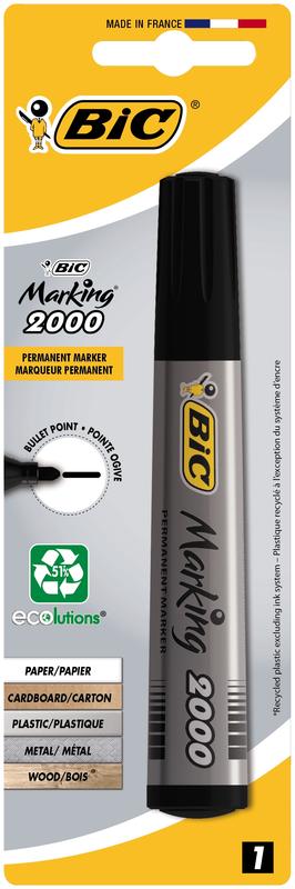 Bic Permanent Marker Zwart Blister