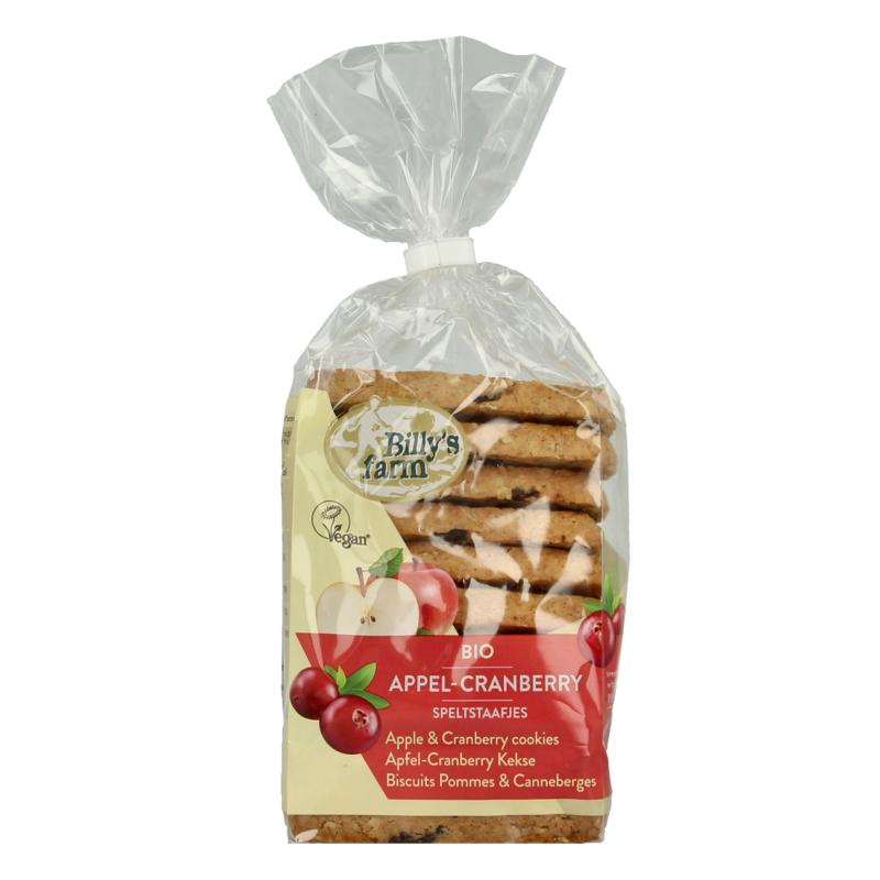 Billy's Farm Appel Cranberry Staafjes Bio