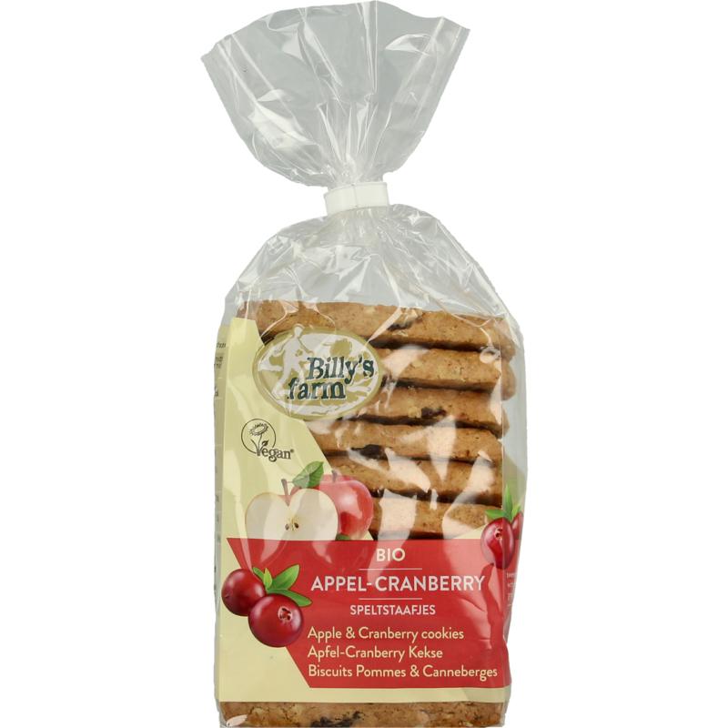 Billy's Farm Appel Cranberry Staafjes Bio