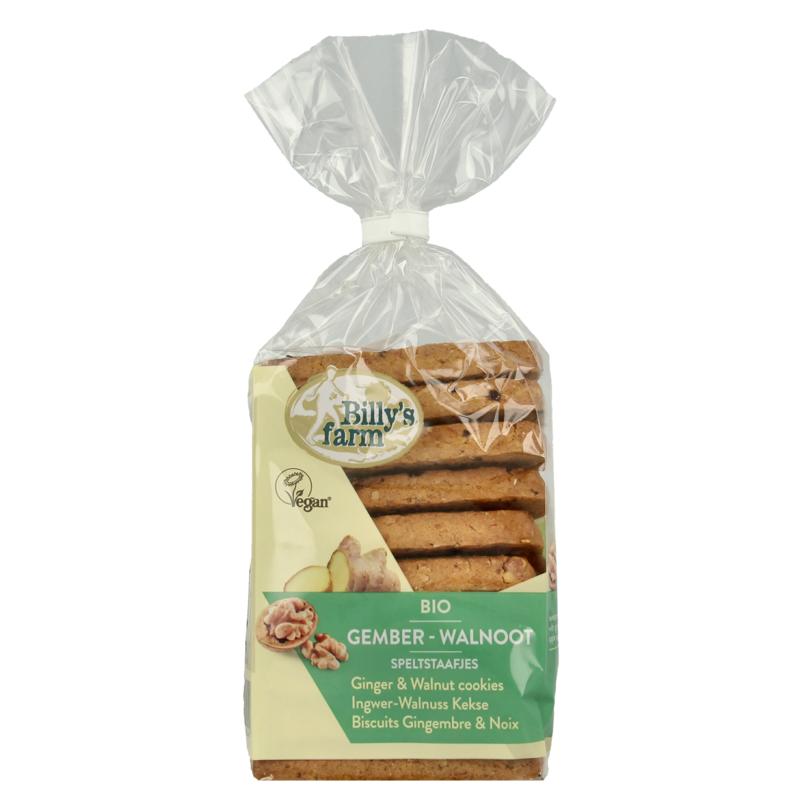 Billy's Farm Gember Walnootstaafjes Bio