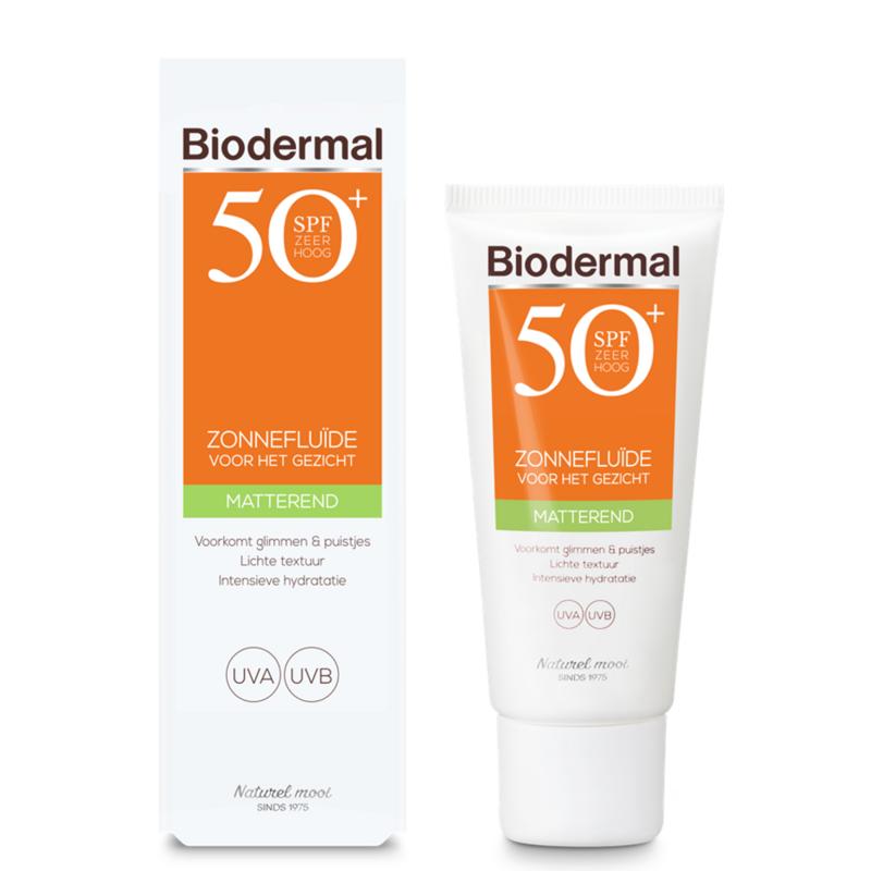 Biodermal Zon Fluid Matterende Zonnefluide Spf50+
