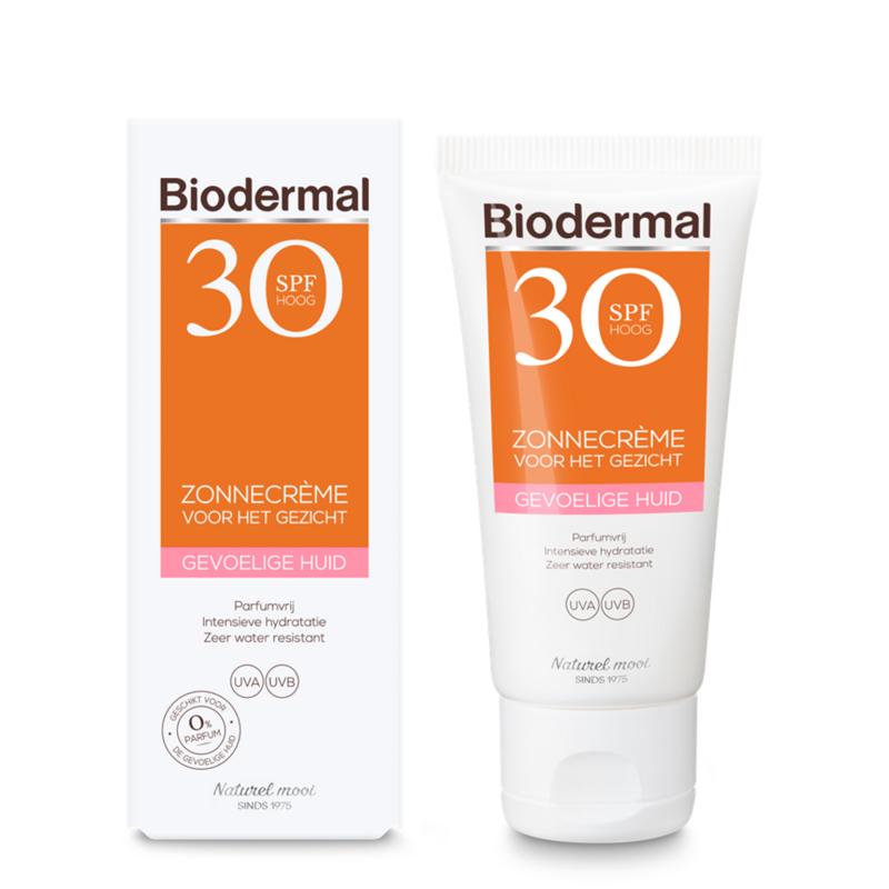 Biodermal Zonnecreme Gezicht Gevoelige Huid Spf30