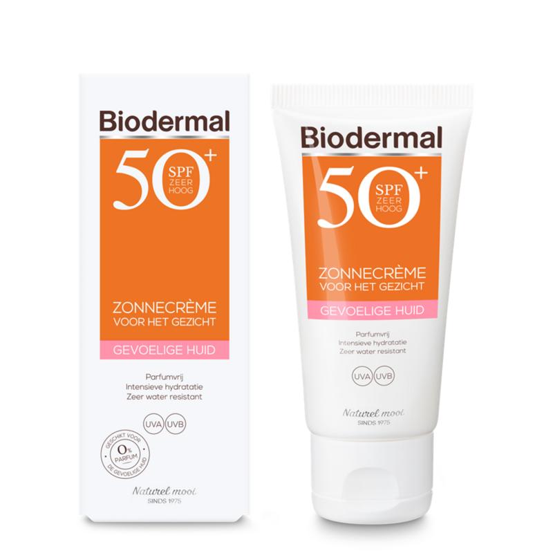 Biodermal Zonnecreme Gezicht Gevoelige Huid Spf50+