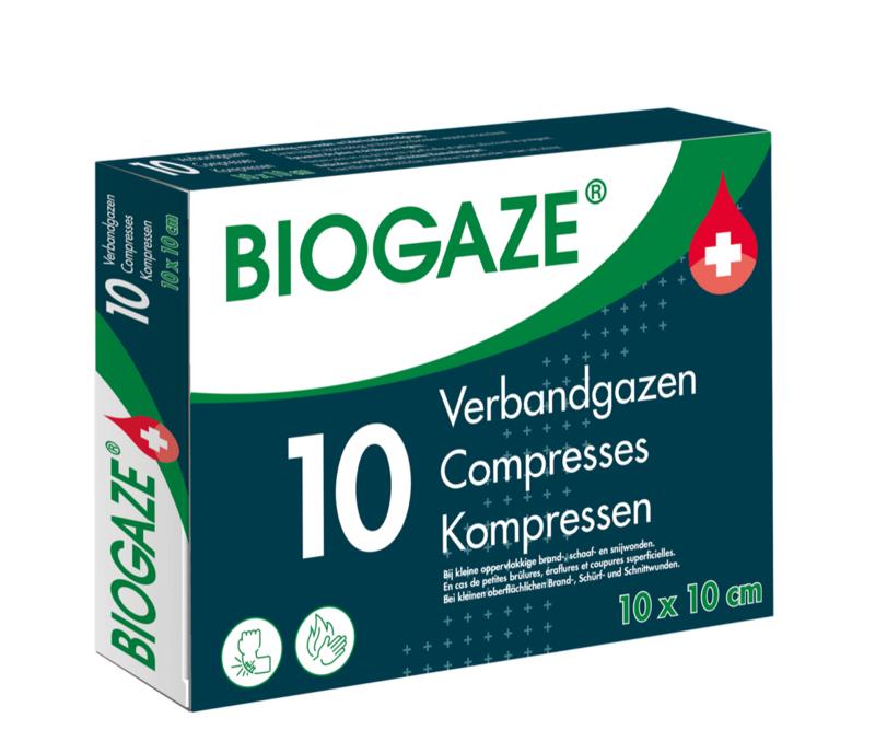 Biogaze Verbandgaaskompres 10 X 10Cm