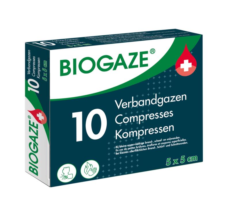 Biogaze Verbandgazenkompressen 5 X 5Cm
