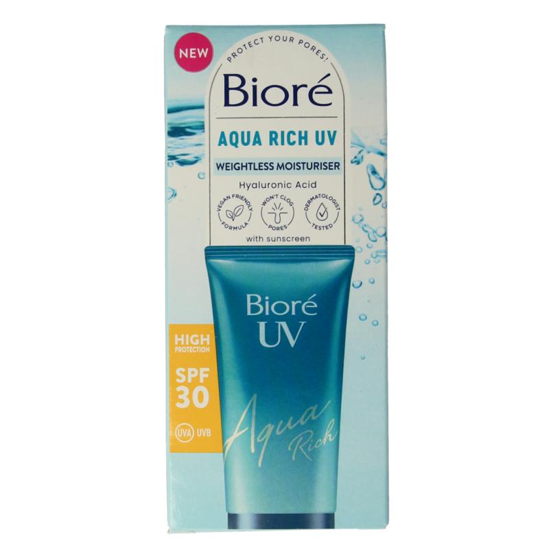 Biore Aqua Moisturiser Rich Weightless Spf30 Uv