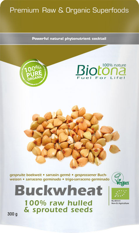 Biotona Buckwheat Raw Hulled & Sprouted Seeds Bio