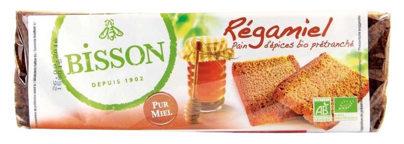 Bisson Regamiel Honing-Kruidkoek Voorgesneden Bio