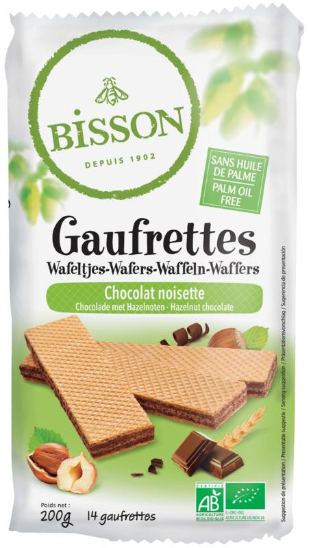 Bisson Wafels Choco Hazelnoot Bio