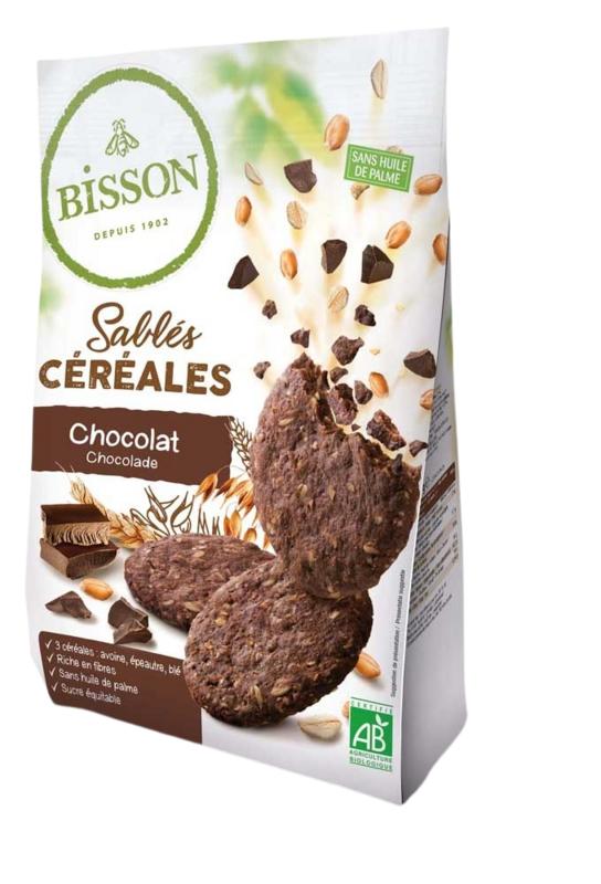 Bisson Zandkoekjes Chocolade & Granen Bio