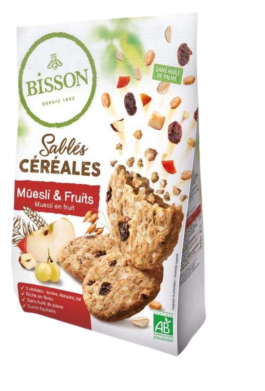 Bisson Zandkoekjes Muesli & Fruit Bio