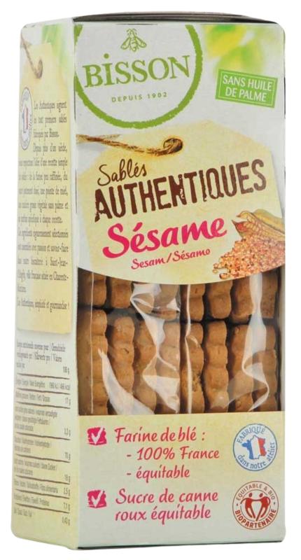 Bisson Zandkoekjes Sesam Authentiek Bio