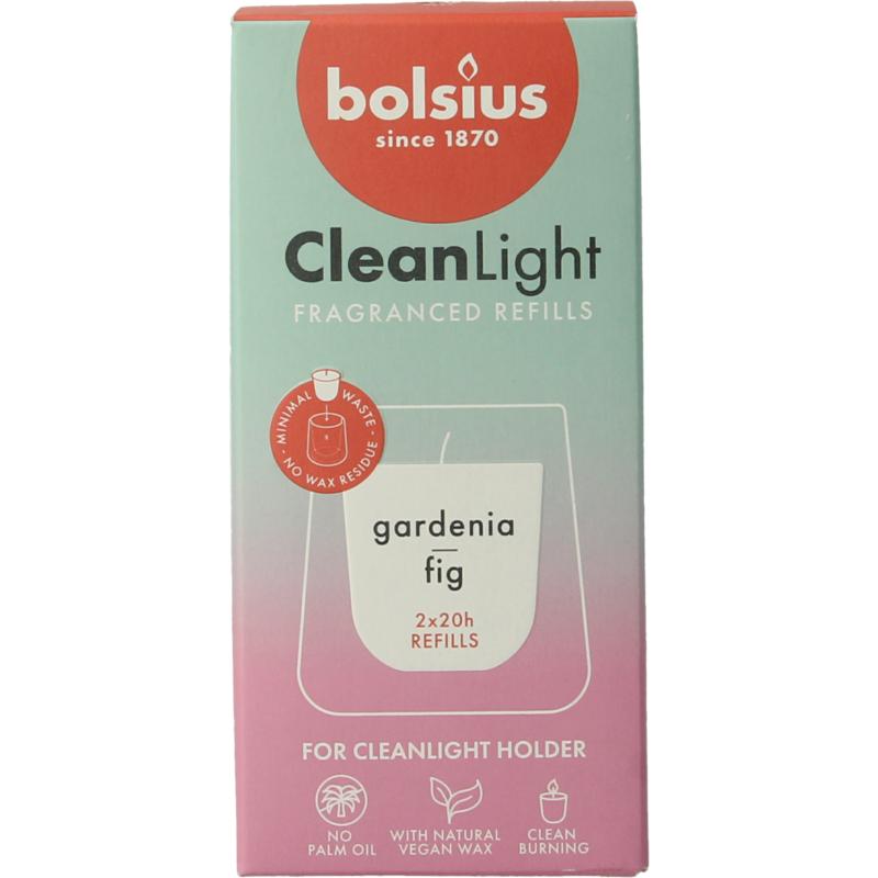 Bolsius Clean Light Navulling Gardenia  Fig