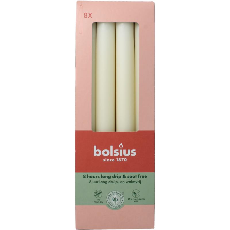 Bolsius Dinerkaarsen 23020 Soft Pearl