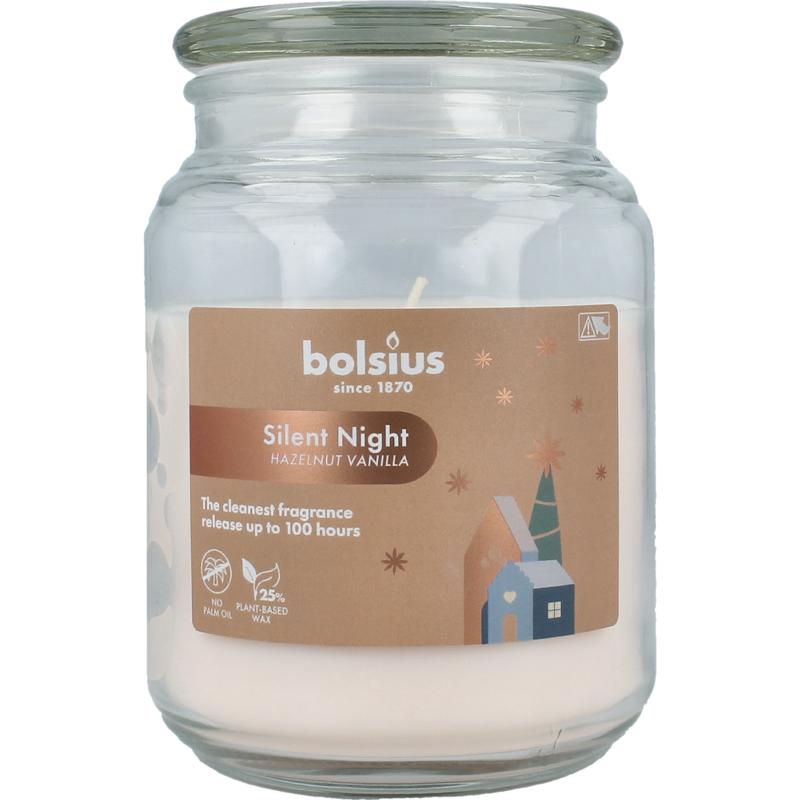Bolsius Geurglas Met Deksel Silent Night Hazelnut Vanilla