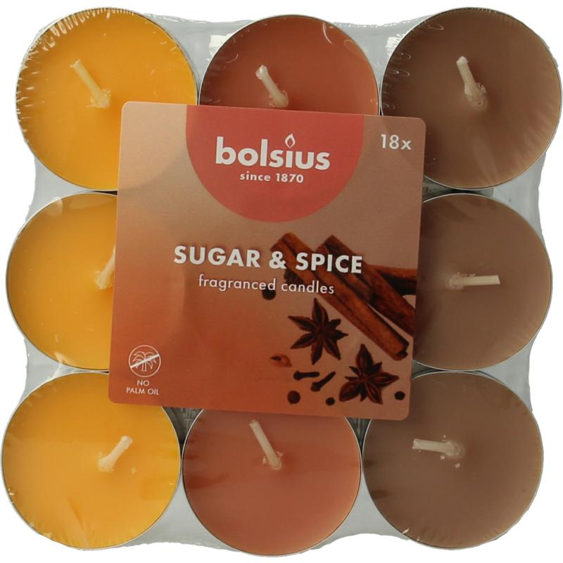 Bolsius Geurtheelicht Multi Colour Brick 18 Sugar & Spice