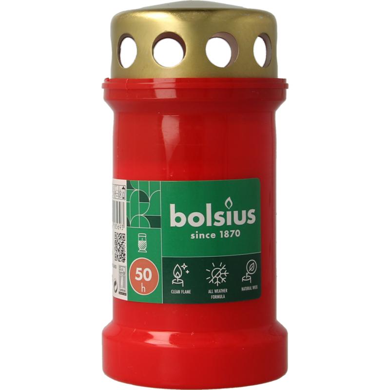 Bolsius Herdenkingslicht Nr3 Rood Met Deksel