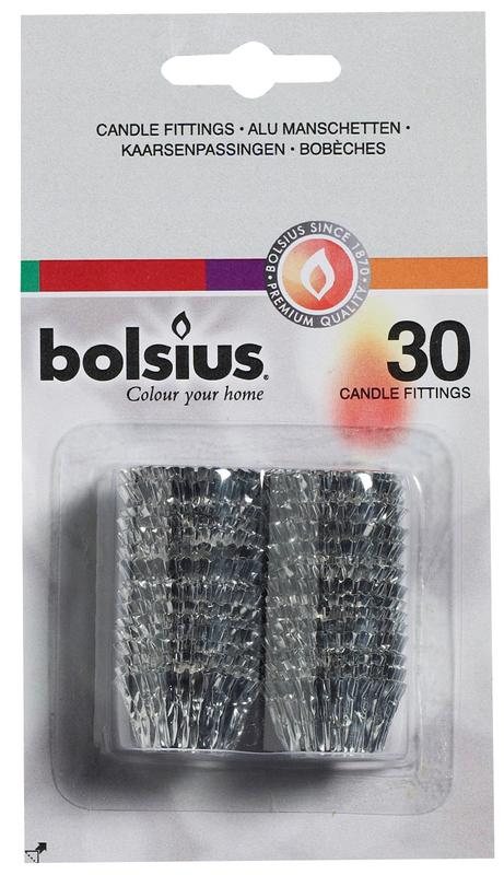 Bolsius Kaarsaanpassing Zilver Blisterverpakking