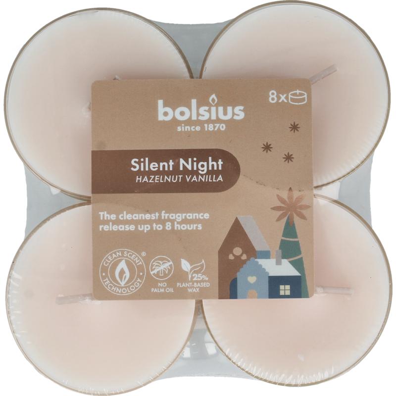 Bolsius Maxi Lichten 8U True Glow Silent Night