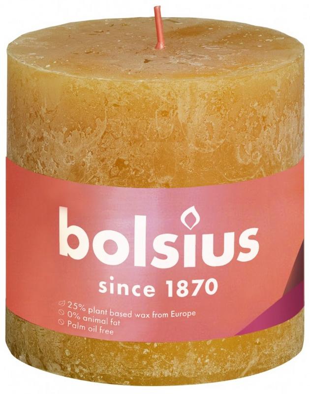 Bolsius Rustiekkaars Shine 100100 Honeycomb Yellow