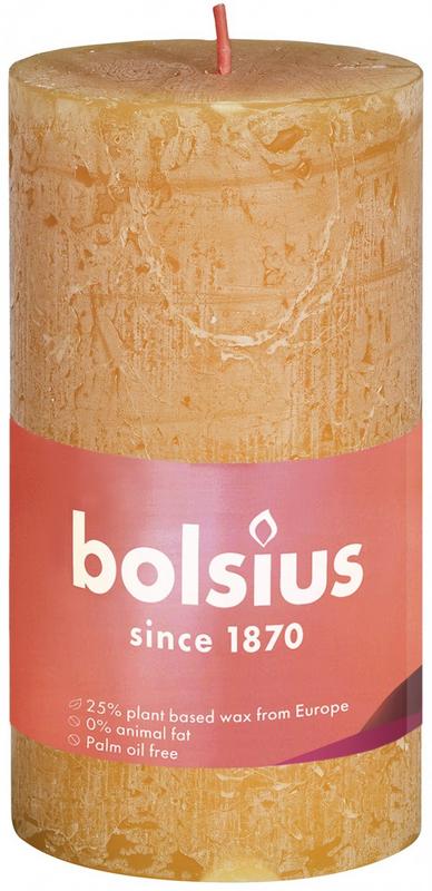 Bolsius Rustiekkaars Shine 10050 Honeycomb Yellow