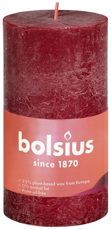 Bolsius Rustiekkaars Shine 10050 Velvet Red