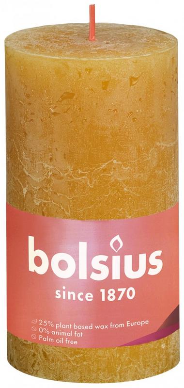 Bolsius Rustiekkaars Shine 13068 13068 Honeycomb Yellow