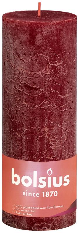Bolsius Rustiekkaars Shine 19068 Velvet Red