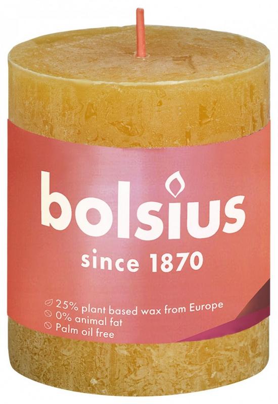 Bolsius Rustiekkaars Shine 8068 Honeycomb Yellow