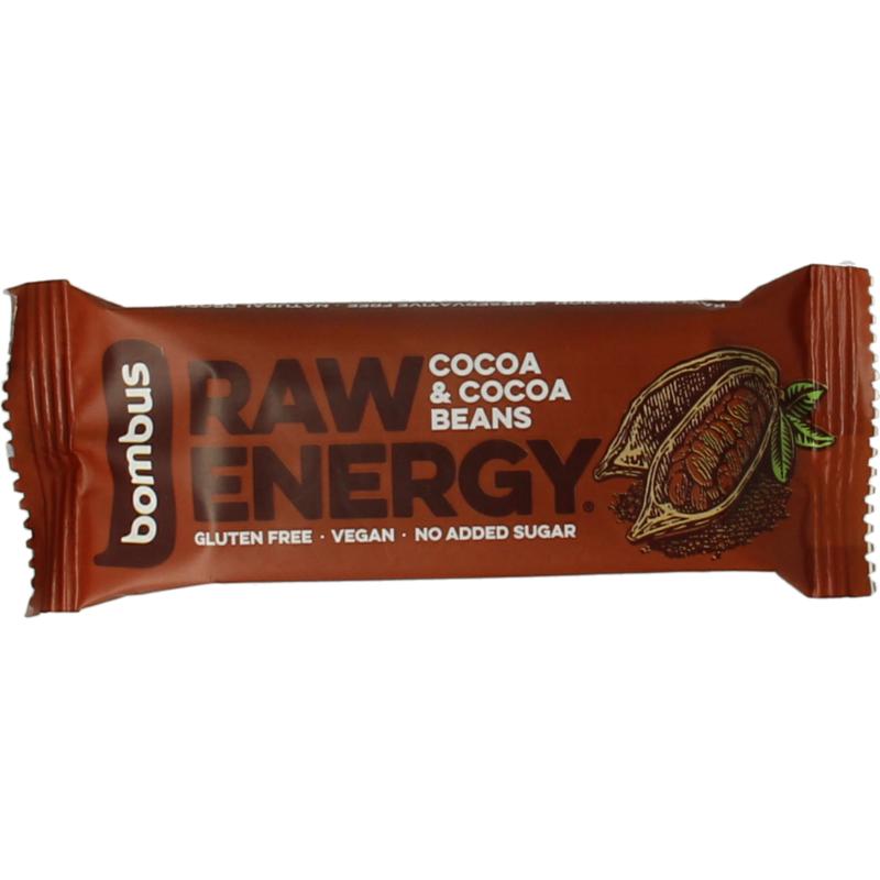 Bombus Raw Energy Bar Cocoa & Cocoa Beans