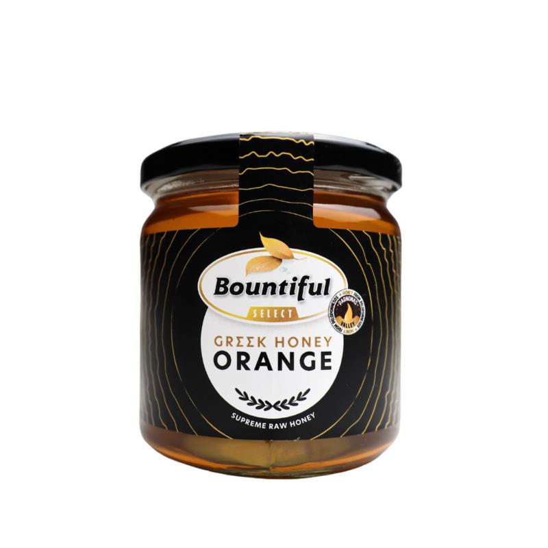 Bountiful Select Griekse Rauwe Honing Orangesinaasappel