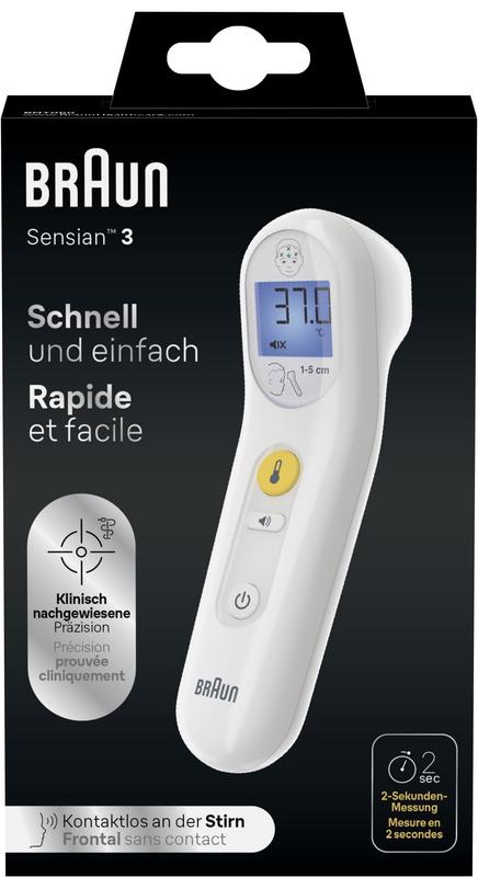 Braun Voorhoofdthermometer Sensian 3 Bnt050