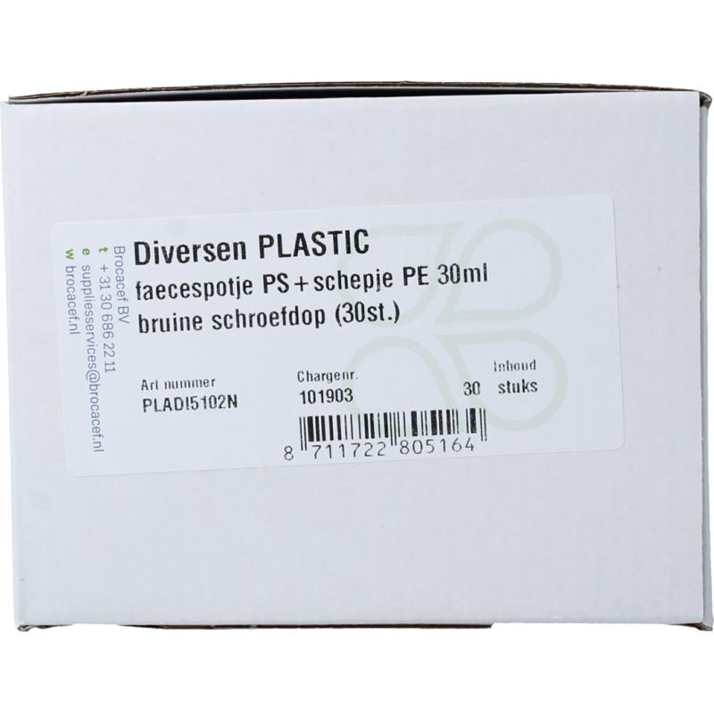 Brocacef Faecespotje Ps + Schepje Pe 30Ml