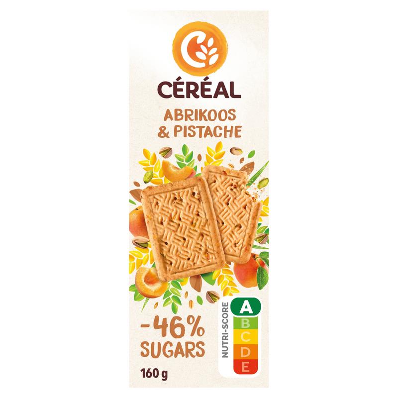 Cereal Koekjes Abrikoos-Pistache Minder Suikers