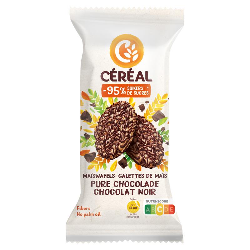 Cereal Maiswafels Met Pure Chocolade Minder Suikers