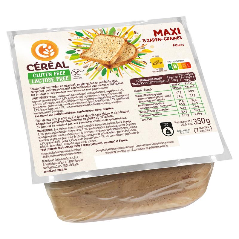 Cereal Maxi 3 Zadenbrood Gluten- En Lactosevrij