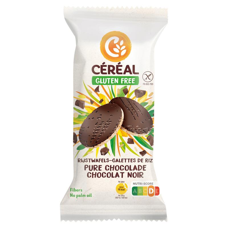 Cereal Rijstwafel Met Pure Chocolate Glutenvrij