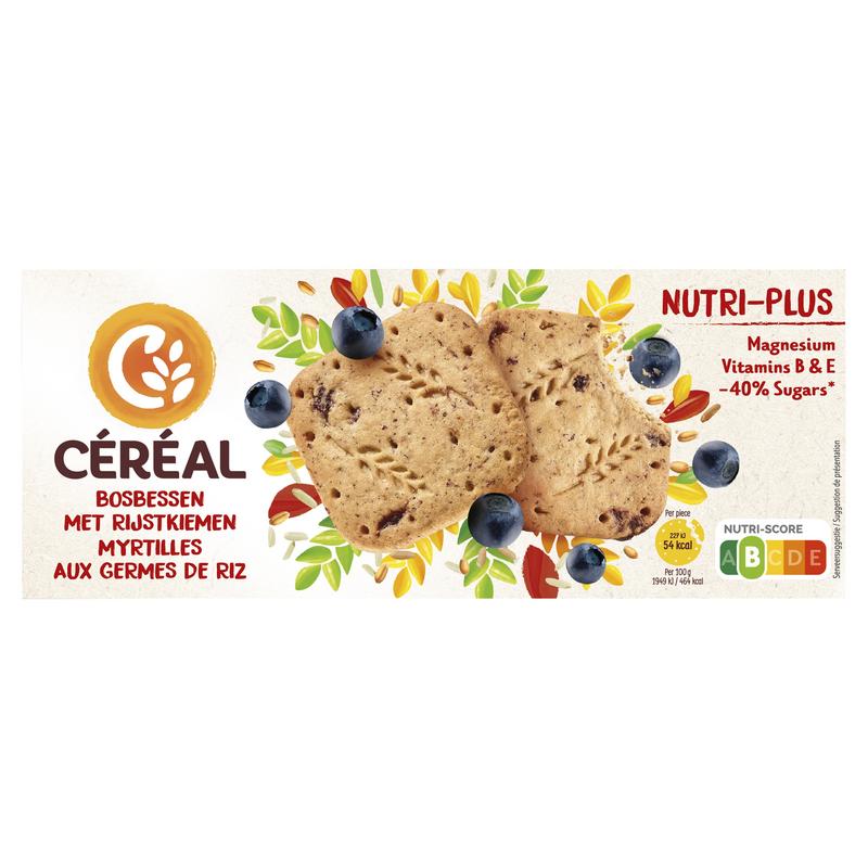 Cereal Zandkoekjes Bosbessen En Rijstkiemen Nutri-Plus