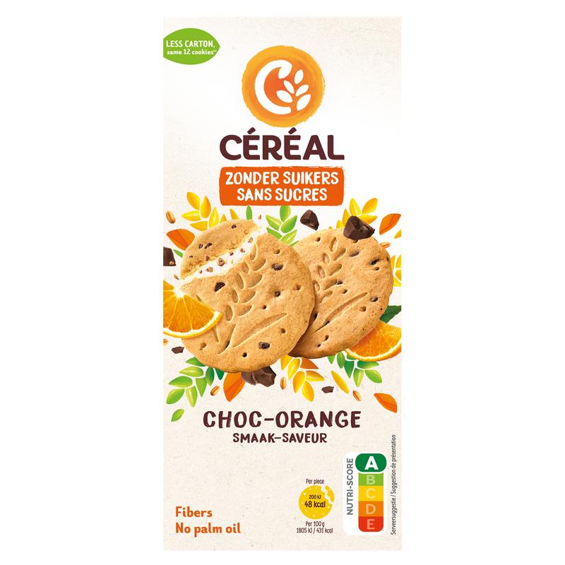 Cereal Zandkoekjes Choc-Orange Zonder Suikers