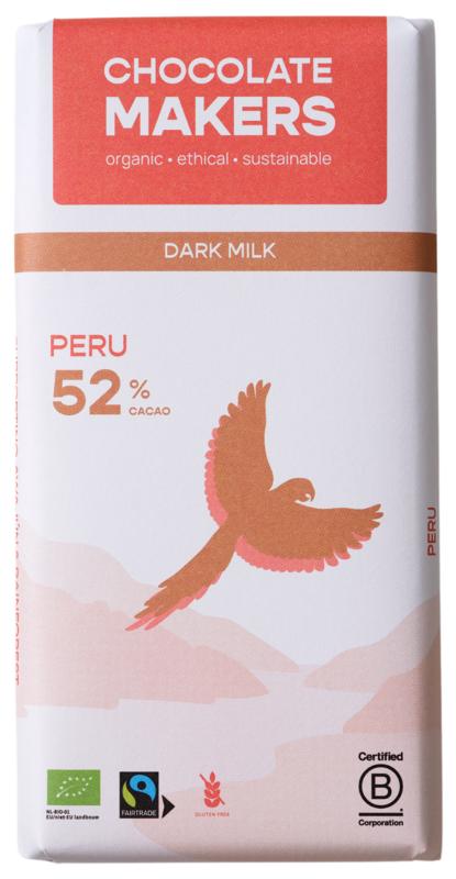 Chocolatemakers Awajun 52% Donkere Melk Fairtrade Bio