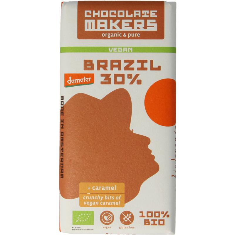 Chocolatemakers Brazil Karamel 30% Vegan Demeter Bio