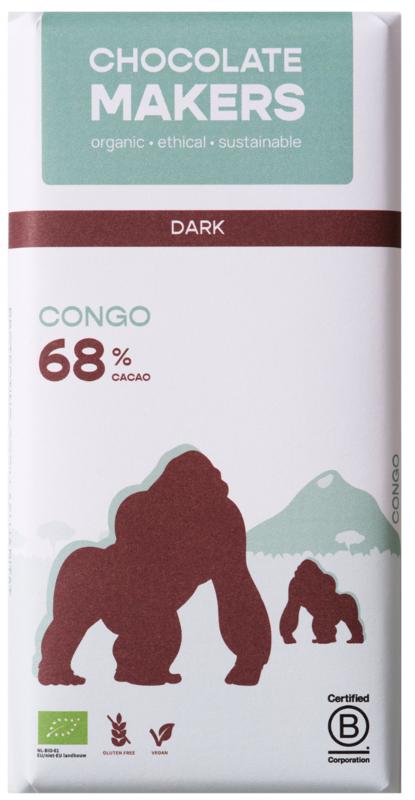 Chocolatemakers Gorilla Bar 68% Puur Bio