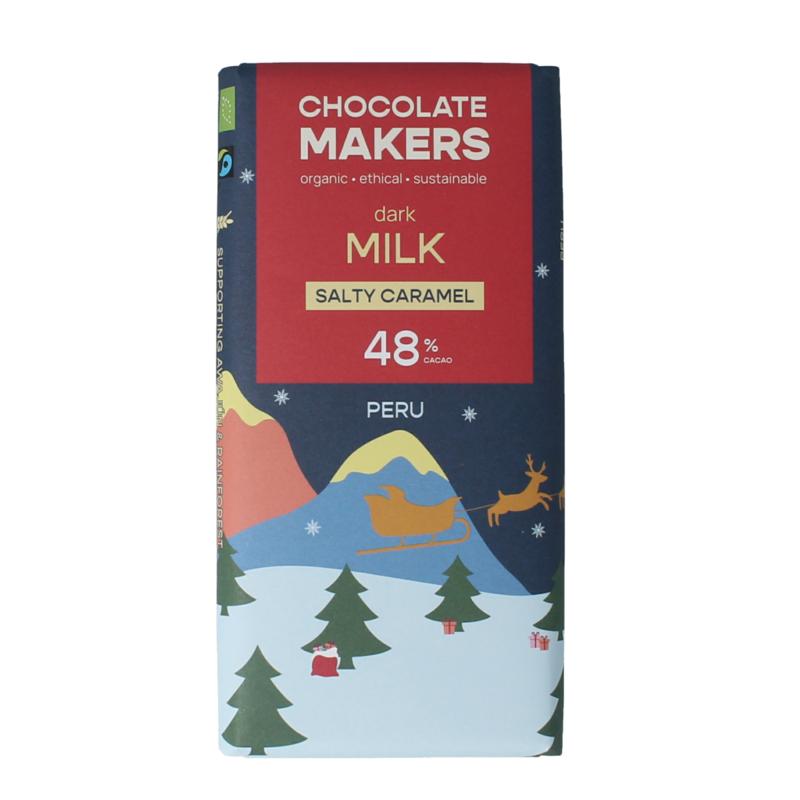 Chocolatemakers Kerstreep Salty Caramel Bio