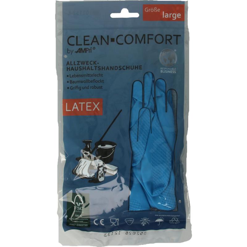 Clean-Comfort Huishoudhandschoen Blauw Maat L
