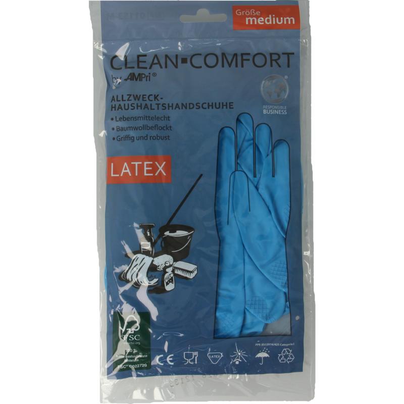 Clean-Comfort Huishoudhandschoen Blauw Maat M