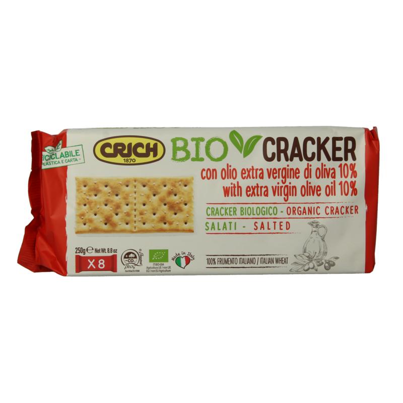 Crich Crackers Olijfolie Met Zout Rood Bio